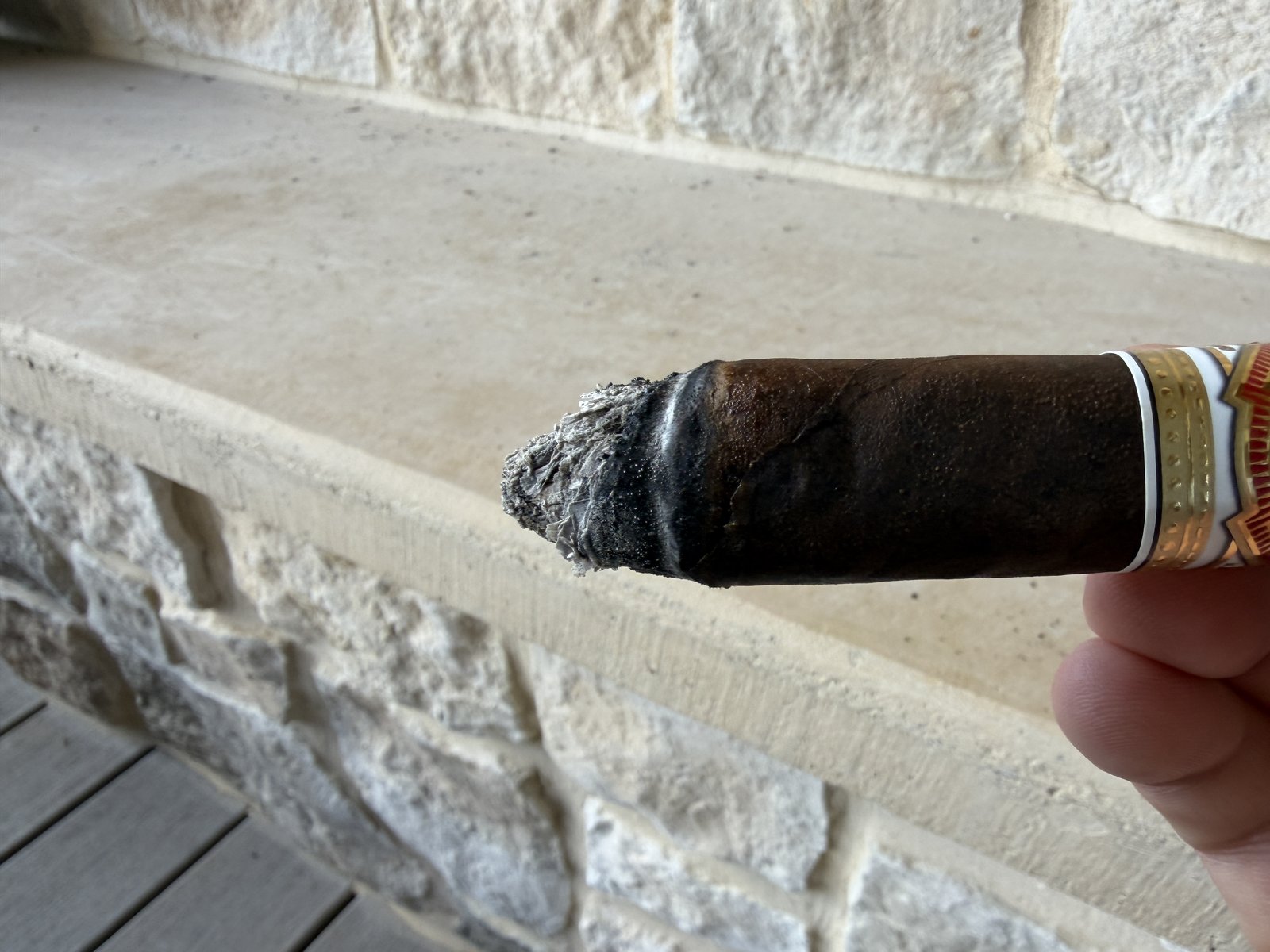 Sharp cone point in the foot of the Añejo Shark after the first ash